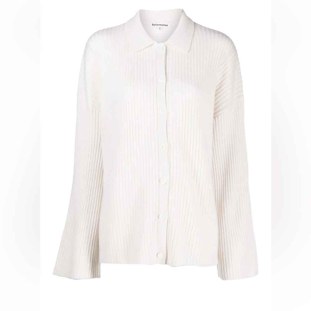Reformation Fantino Cashmere Collard Cardigan